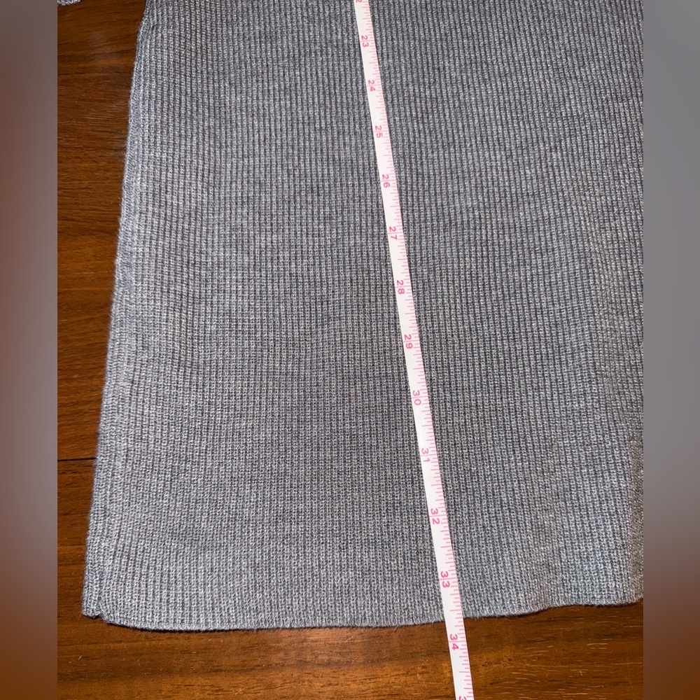 Elegant Gray Turtleneck Sweater Dress - Picture 9 of 13